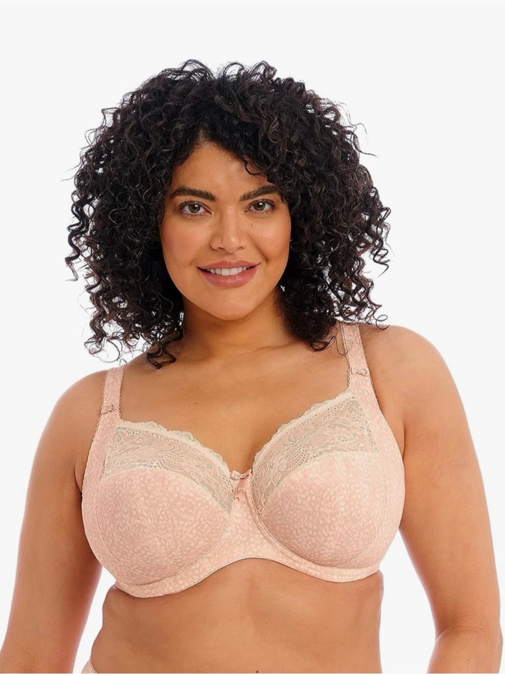 Elomi Rose Blush Lace-Trim Full Coverage Bra